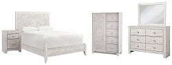                                                  							Paxberry Queen Panel Bed with Mirro...
                                                						 