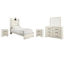                                                  							Cambeck Twin Panel Bed with Mirrore...
                                                						 