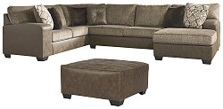                                                  							Abalone 3-Piece Sectional with Otto...
                                                						 
