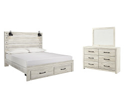                                                  							Cambeck King Panel Bed with 2 Stora...
                                                						 