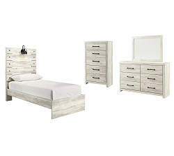                                                  							Cambeck Twin Panel Bed with Mirrore...
                                                						 