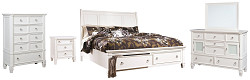                                                 							Prentice Queen Sleigh Bed with 2 St...
                                                						 