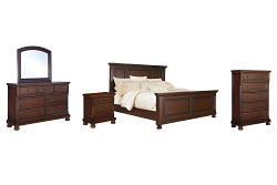                                                  							Porter Queen Panel Bed with Mirrore...
                                                						 