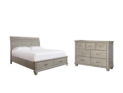                                                  							Naydell California King Panel Bed w...
                                                						 