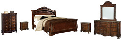                                                  							North Shore Queen Sleigh Bed with M...
                                                						 
