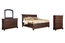                                                  							Porter King Sleigh Bed with Mirrore...
                                                						 