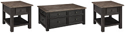                                                  							Tyler Creek Coffee Table with 2 End...
                                                						 