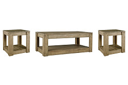                                                 							Lindalon Coffee Table with 2 End Ta...
                                                						 
