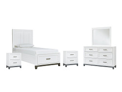                                                  							Brynburg Twin Panel Bed with Mirror...
                                                						 