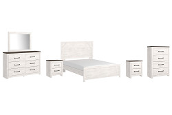 Gerridan Queen Panel Bed with Mirro...