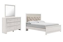                                                  							Altyra Queen Panel Bed with Mirrore...
                                                						 