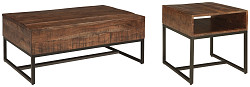                                                  							Hirvanton Coffee Table with 1 End T...
                                                						 