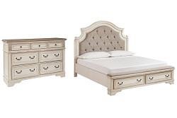                                                  							Realyn King Upholstered Bed with Dr...
                                                						 