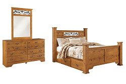                                                  							Bittersweet Queen Poster Bed with 2...
                                                						 