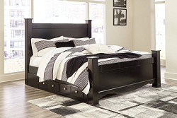                                                  							Mirlotown King Poster Bed with Stor...
                                                						 