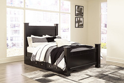 Mirlotown Queen Poster Bed with Sto...