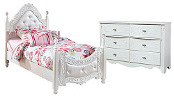                                                  							Exquisite Twin Poster Bed with Dres...
                                                						 