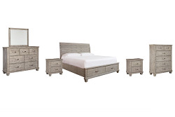                                                  							Naydell Queen Panel Bed with 2 Stor...
                                                						 