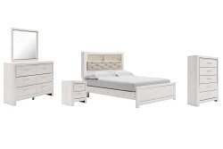                                                 							Altyra Queen Panel Bookcase Bed wit...
                                                						 