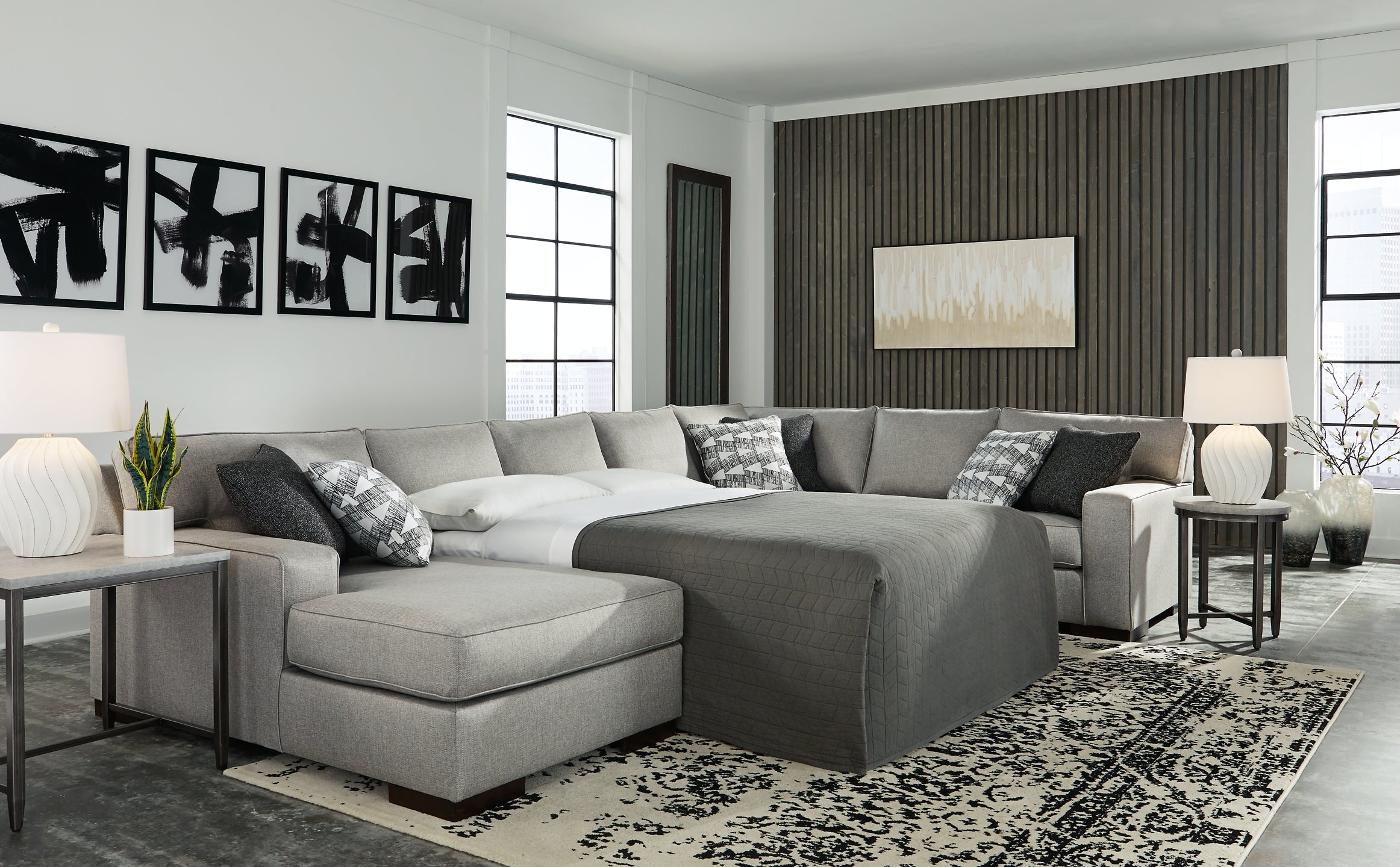 Marsing Nuvella 4Piece Sleeper Sectional with Chaise Affordable Rent To Own