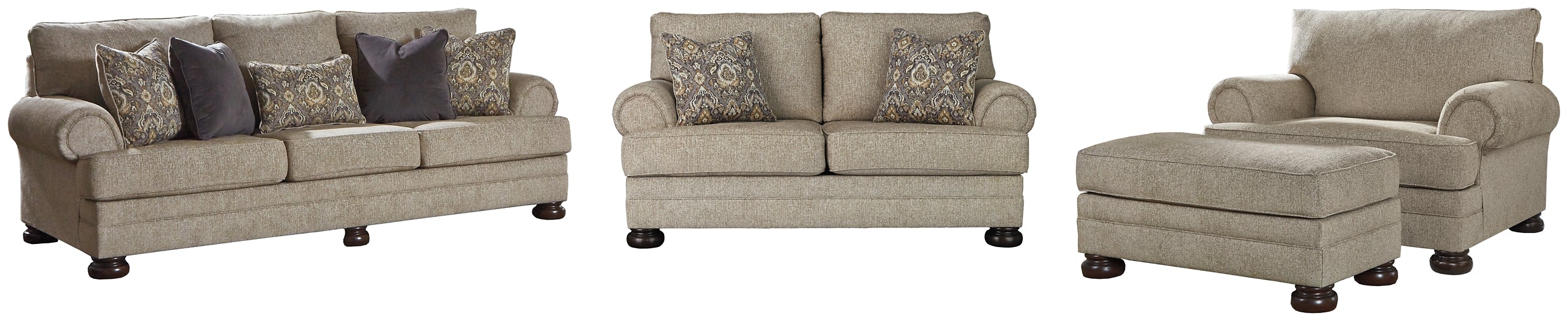 Kananwood Sofa, Loveseat, Chair and Ottoman Affordable Rent To Own