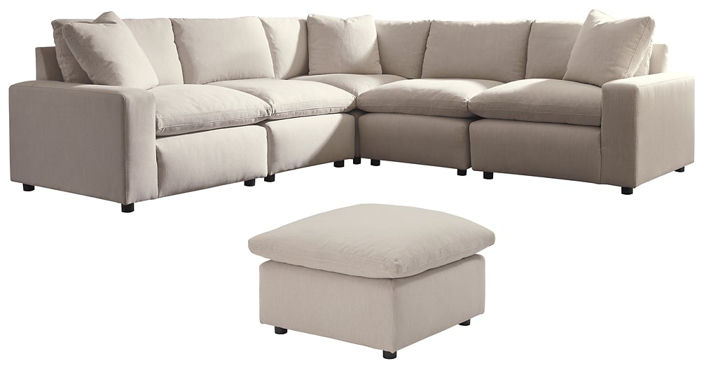 Savesto 5Piece Sectional with Ottoman Affordable Rent To Own