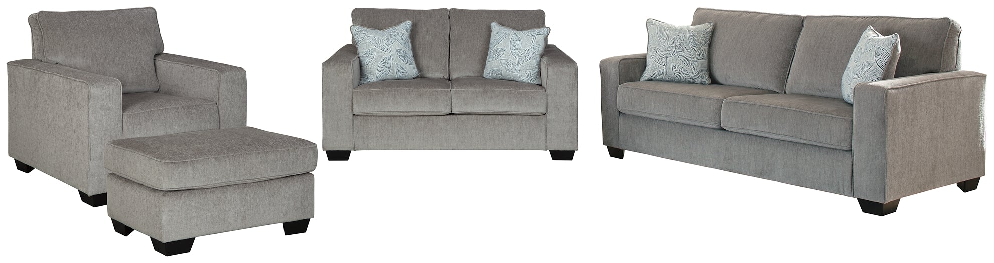 Altari Sofa, Loveseat, Chair and Ottoman Affordable Rent To Own