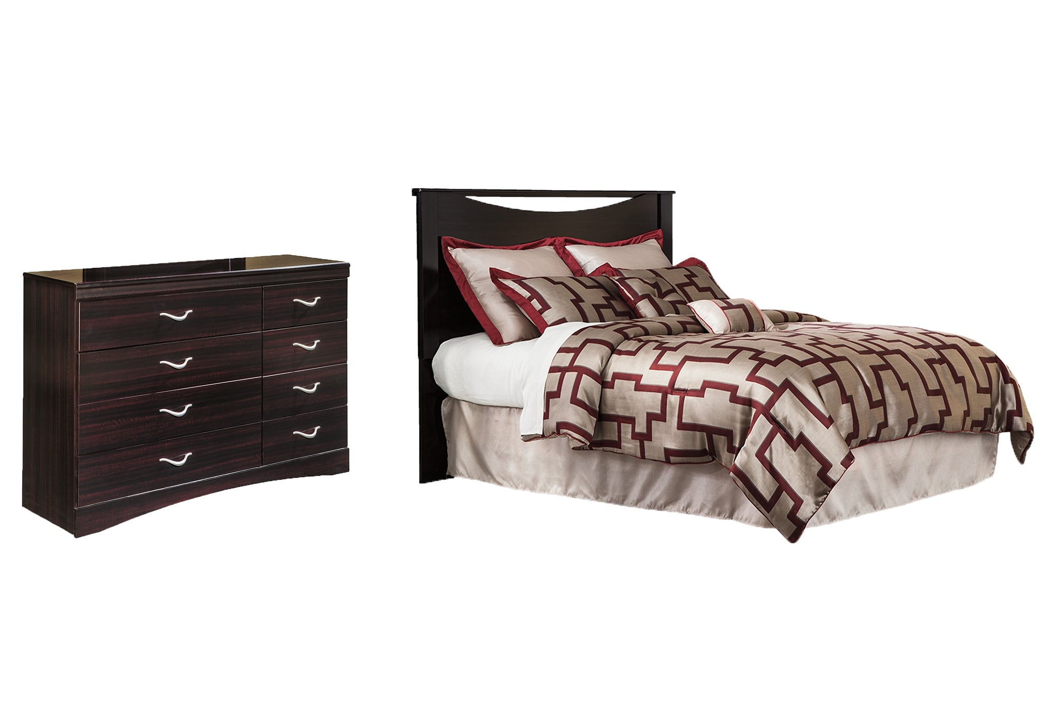 Zanbury Queen/Full Panel Headboard with Dresser Affordable Rent To Own