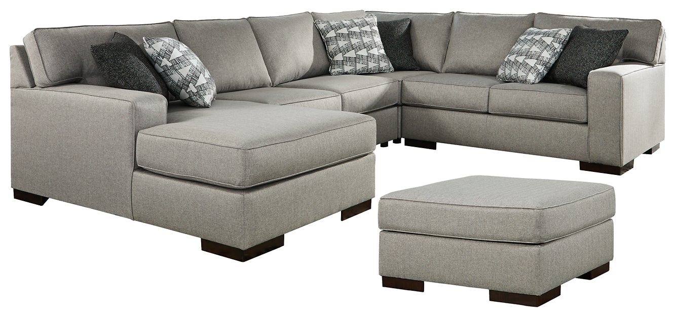Marsing Nuvella 4Piece Sectional with Ottoman Affordable Rent To Own
