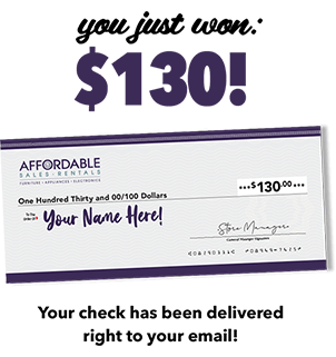 You just won: $130! Your check has been delivered right to your email!