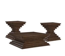 Hannodream Architectural Brown Table Set