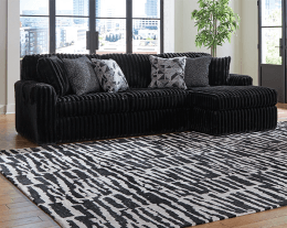 Midnight Corduroy Sofa Chaise