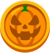 Jack-o'-lantern coin