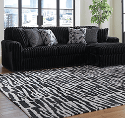 Midnight Corduroy Sofa Chaise